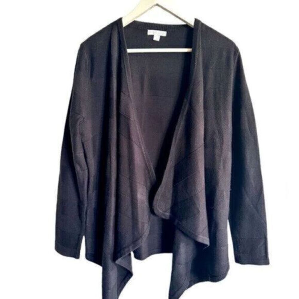 EUC - New York & Co Women’s Black Long Sleeve Cardigan Shawl - Size Large - Picture 5 of 8